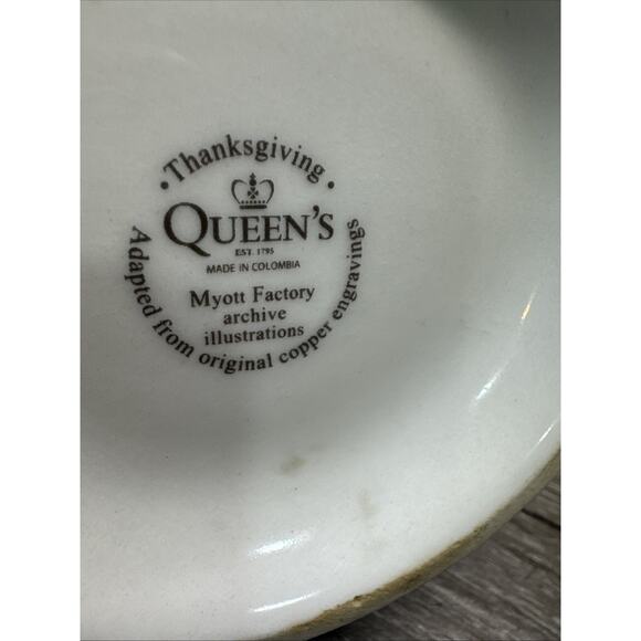 Queen's Myott Factory Thanksgiving Turkey Tea Pot Brown 40 oz Glossy Ceramic - Picture 10 of 10